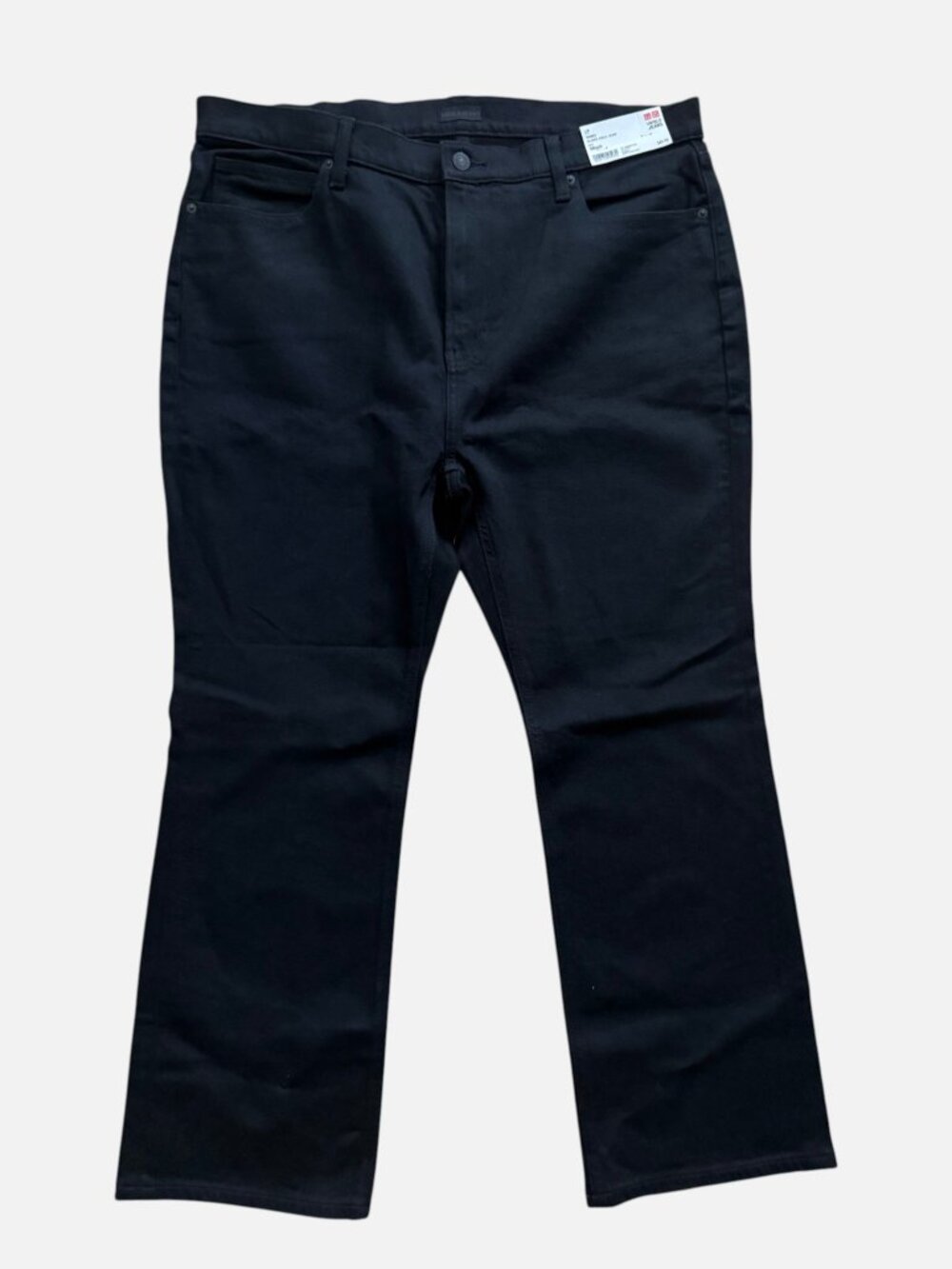 UNIQLO Flared Black Ankle Jeans Waist: 34"